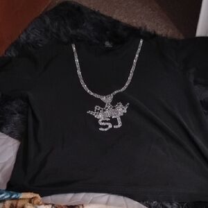 Men's Black Vintage XL Sean John Rhinestone Shirt